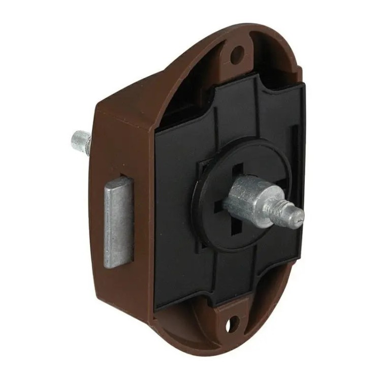 1 - Serratura a Pulsante Marrone Push Lock per Bagno Camper
