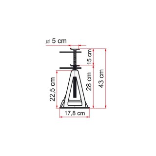 2 - Jacks Fiamma Alu Jacks voor het parkeren van campers, caravans en bestelwagens