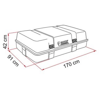 2 - Rack de bagagem Fiamma Ultra-Box 3 para autocaravanas