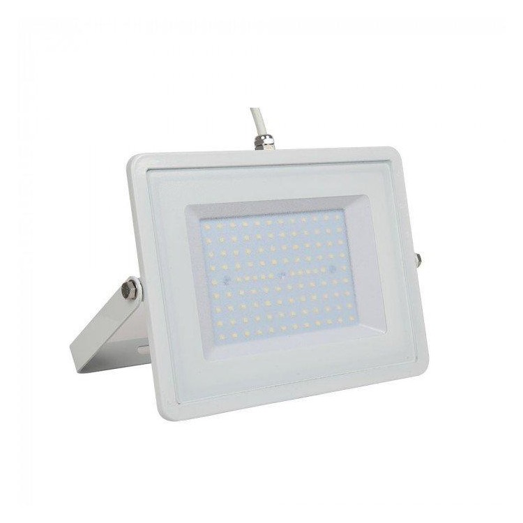 1 - Faro LED da Esterno 100W Luce Fredda 6400K Ultra Sottile VT-49101