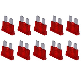 1 - Fusible à lame 10A pour voiture camping-car bateau 10 pièces 12V 24V