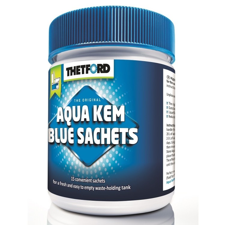 1 - Aqua Kem Sachets 15 Bustine Disgregante WC Chimico Camper ThetFord