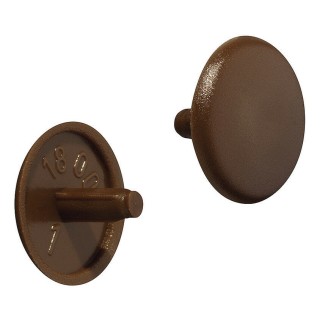 1 - KIT 10 Brown Nut Screw Cover Caps for 3.5 mm Diameter Screws