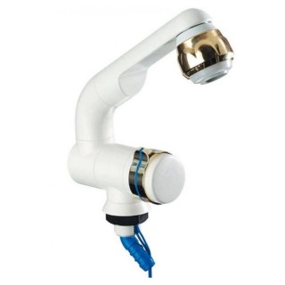 1 - White Gold Microswitch Tap for Camper Caravan Food Truck