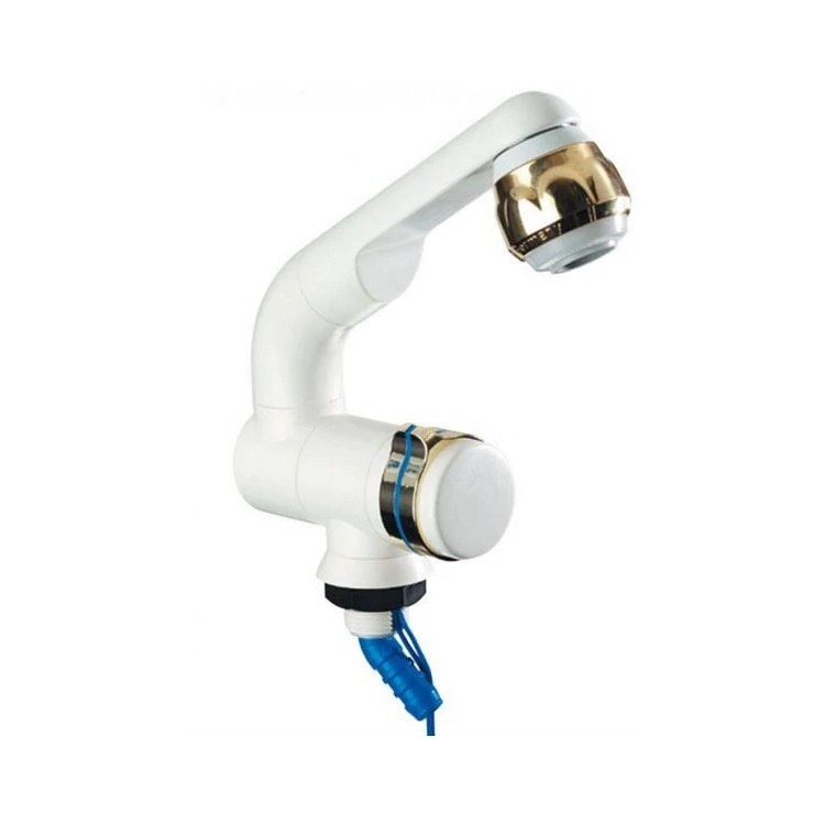 1 - Rubinetto con Microinterruttore Bianco Oro per Camper Roulotte Food Truck