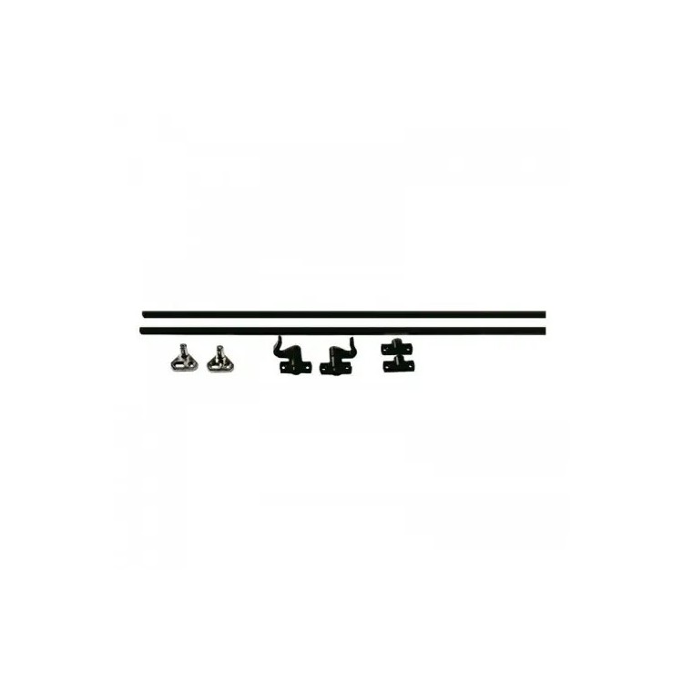 1 - KIT de Hastes com Pinos e Trava para Fechadura de Banheiro Marrom