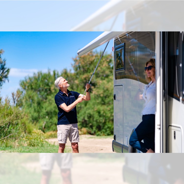 1 - Vervangende aluminium telescopische crankstang voor Fiamma Veranda