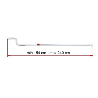 2 - Tige de manivelle télescopique de remplacement en aluminium pour véranda Fiamma