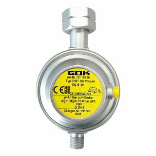 1 - Regolatore di Pressione GAS Attacco Italia 1,5 Kg/h Camper Caravan
