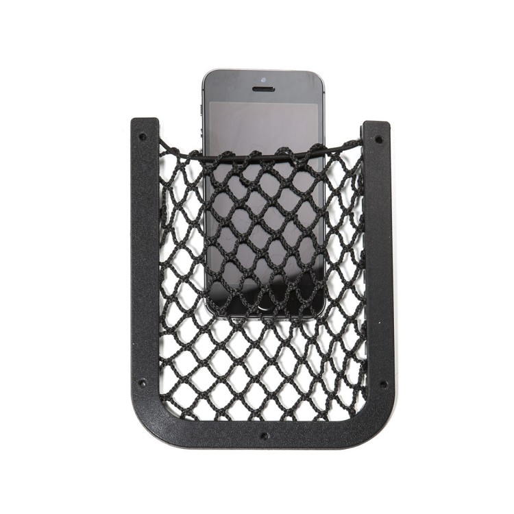 1 - Poche filet noire pour téléphone portable pour camping-car et voiture