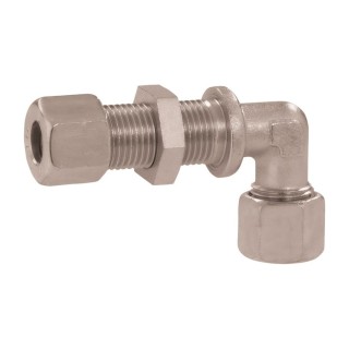 1 - Racor bicono para tubos pasantes rígidos de GAS Curvo 8 mm