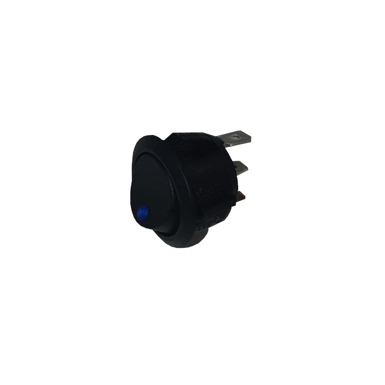 1 - Interruptor basculante unipolar luminoso LED azul de 12V 10A