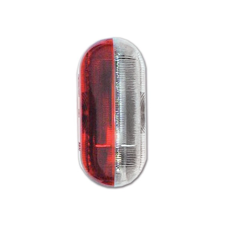 1 - Luz de gálibo ovalada roja blanca para Camper Caravan Truck SPL2000
