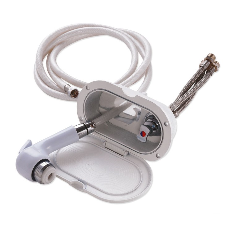 1 - External Shower Box KIT Shower Head with Mixer TREM for Camper