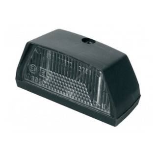 1 - Porta Lampada Luce Targa 12V 24V Verticale Piccola per Camper Camion Trattore Omologata E3