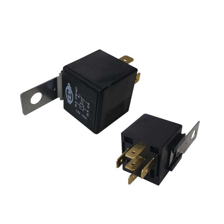 1 - Rel 40A 12V Uitgangen 5 Contacten M6,3 mm