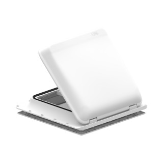 1 - Obl Vent Fiamma White Interior Neutral White with Mosquito Net for Camper Van Caravan