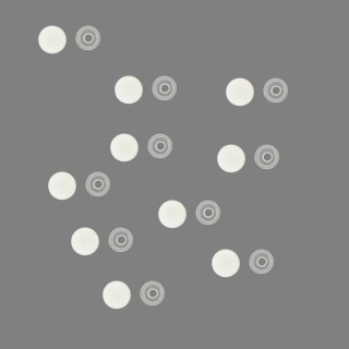 1 - KIT 10 cache-vis blancs avec base de 10 mm