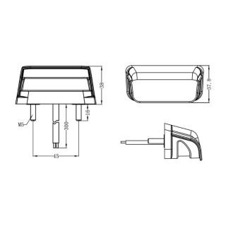2 - Luce Targa LED 12V 24V per Camion Trattore Omologata