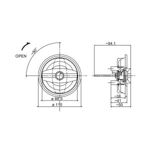 3 - Zadi Round White Lock with Right Opening Cylinder Camper Door
