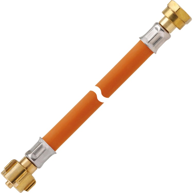 1 - Tubo Flessibile GAS Alta Pressione Camper 450mm per Regolatore di Pressione Attacco G.12 H.20