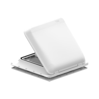 1 - Turbo-Vent Fiamma White Neutral White Frame with Fan and Thermostat for Campers