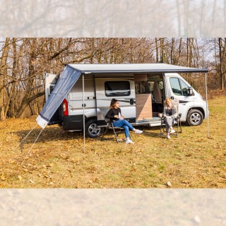 1 - Fiamma Sun View Side Veranda Parasole Privacy Traforata Tendalino Camper da 3 m