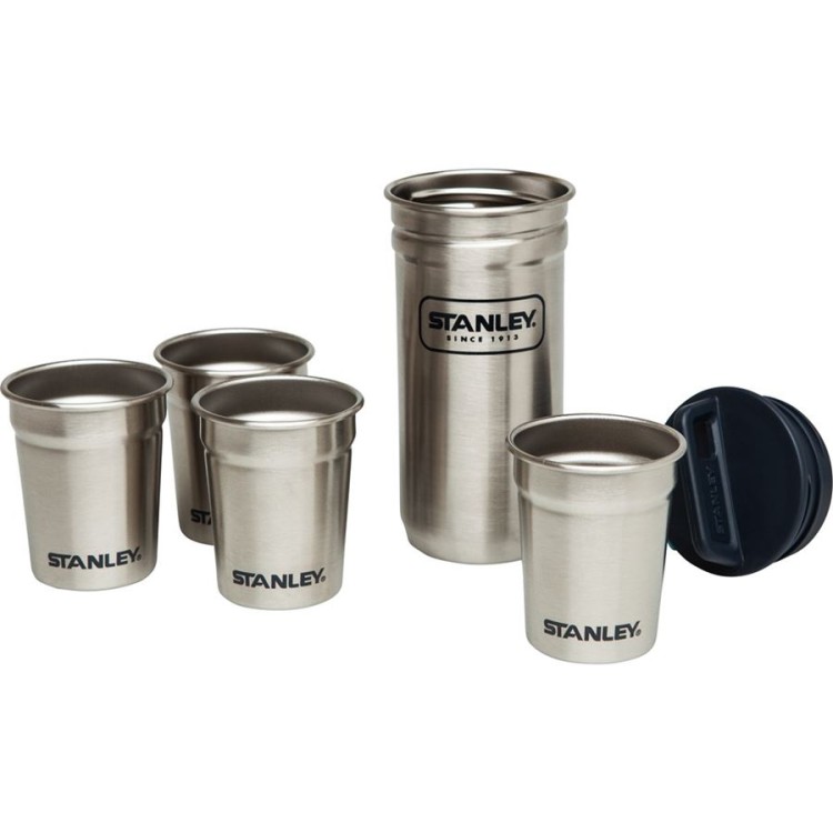 1 - Stanley Adventure SET 4 Stahlgläser mit Wasserflasche