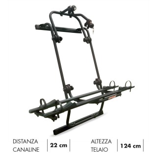 2 - Portabici Camper Van Doppia Porta Nero per Ducato Boxer Jumber