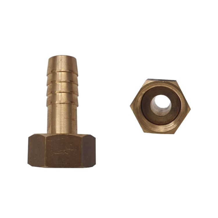 1 - Straight Hose Connector 10 mm Thread 3/8" for Plumbing Systems