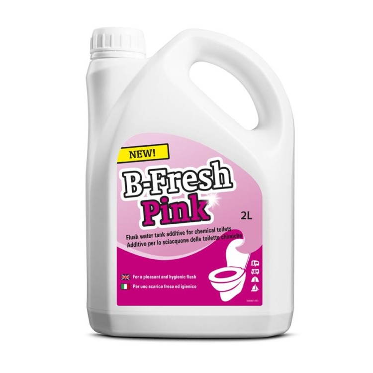 1 - B-FRESH Rosa 2 Litros Descarga Inodoro Químico Portátil y Cassette para Campistas