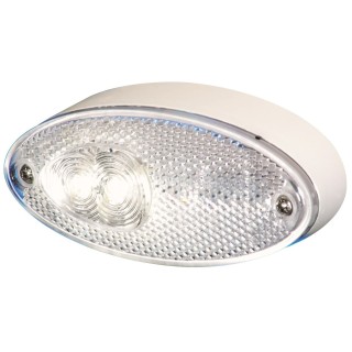 1 - Faro Di Posizione Anteriore Ovale 12V Camper Bianco