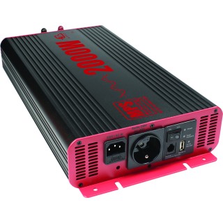 1 - Inversor Camper 2000W Onda Pura 12V Mando a Distancia y Conmutador de Red Externa