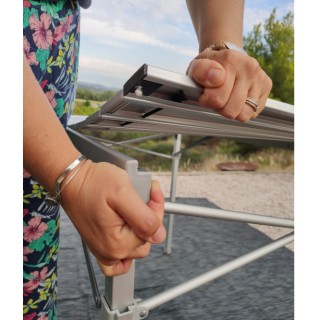 4 - Tavolo Flex Alluminio 6 persone 
da Campeggio Camper Soplair