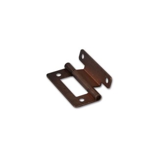 1 - Cerniera in acciaio a mezzo collo in finitura bronzata 52 x 38 mm camper