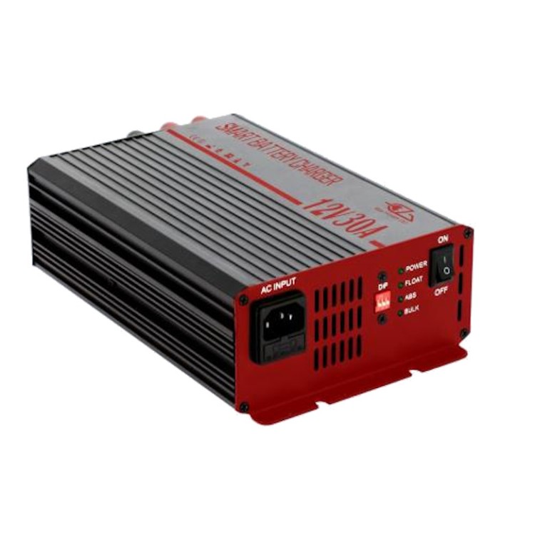 1 - EZA Caricabatterie 12V 30A Automatico Pb Gel AGM Litio per Camper