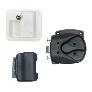 2 - Serrure anti-effraction pour porte de camping-car FAP M1 CEE Blanc