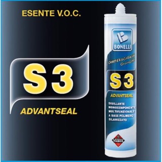 1 - Bonelli S3 Bianco Advant 290 ml camperafdichtmiddel met anti-UV glanzende afwerking