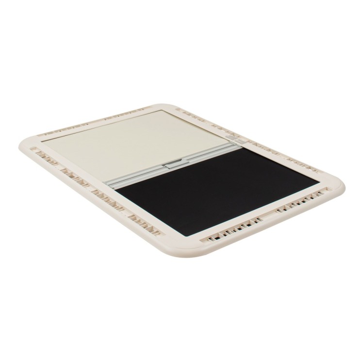 1 - Marco interior Heki 2 Obl crema con estor camper y mosquitera