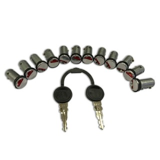 1 - 12 cilinder rotor KIT Zadi seire 9000 Camper paar sleutels