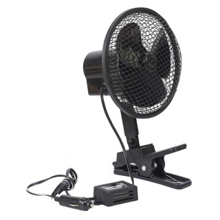 1 - Ventilatore 12V da Viaggio per Camper Auto Barca Oscillante con Pinza