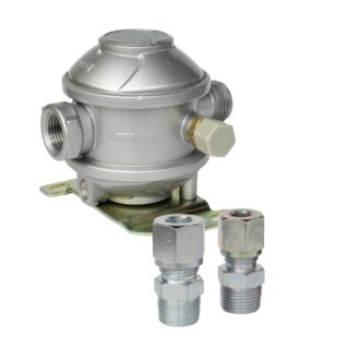 1 - Regolatore di Pressione Bombola Gas Italiana per Camper per Tubo ø 8 e ø 10 424RV