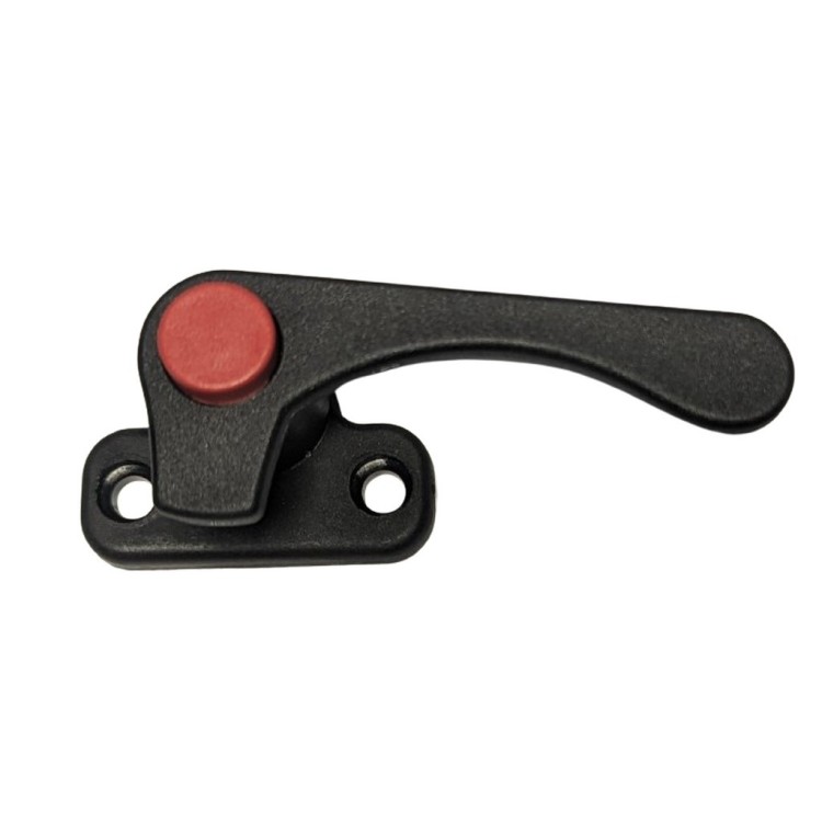 1 - Maniglia di Ricambio per Finestre PlastoForm dx - nero pomello rosso