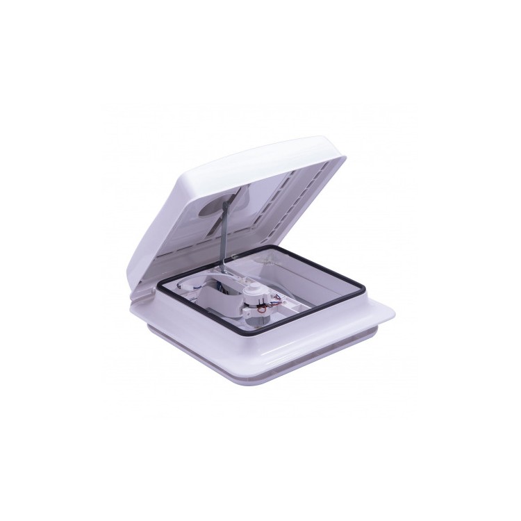 1 - Wohnmobil Bullauge 28x28 cm mit 12V Ventilator und Moskitonetz