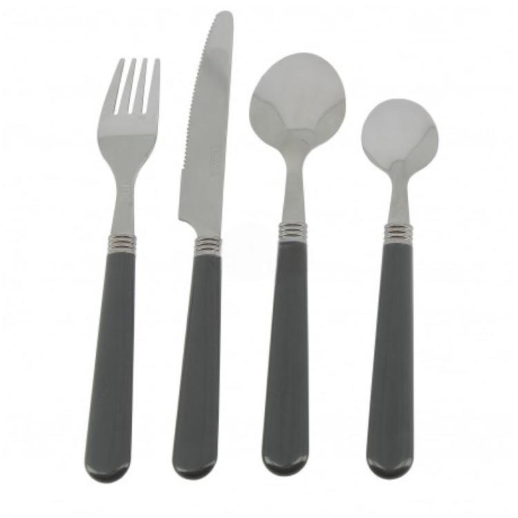 1 - Set Posate Completo 24 Pezzi in Acciaio inox per 6 Persone