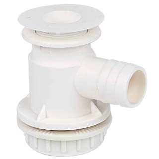 1 - Piletta Scarico Camper Ø 25mm con Sifone Tappo Catenella e 2 Guarnizioni Lavandino