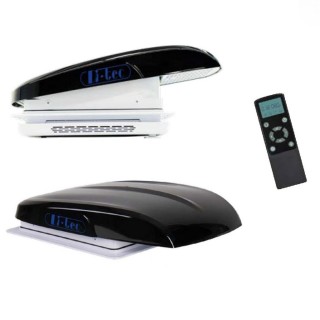 1 - Plus Fan Oblò Camper con Ventola 40x40 Nero Telecomando