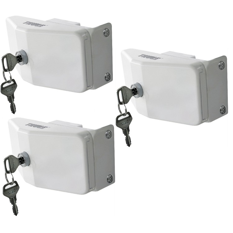 1 - 3 x Serrure de porte de camping-car de sécurité aspect cadre de porte Thule