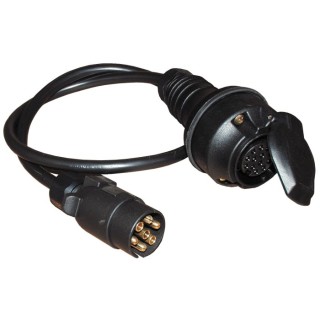 1 - Adattatore Spina 7 Poli a Presa 13 Poli CBE R409 Caravan Roulotte