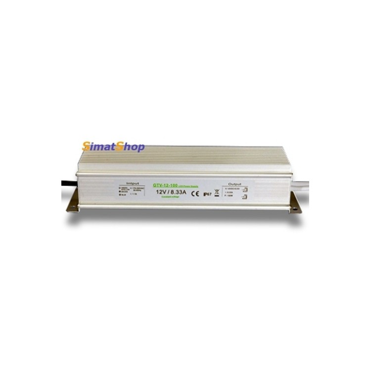 1 - Fonte de alimentação externa 12V 100W para transformador de comutação de driver de faixa LED